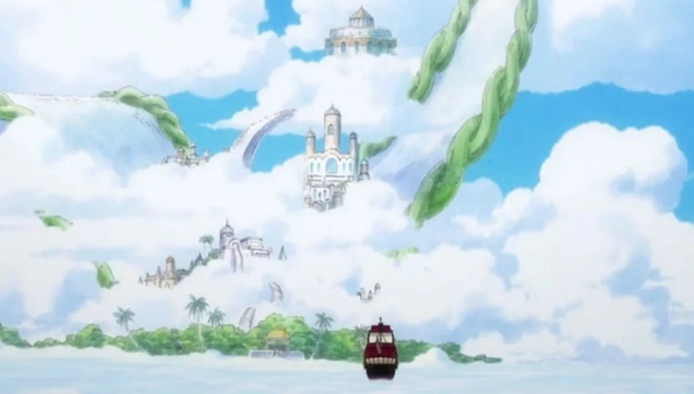 Urutan Pulau One Piece yang Ada dalam Perjalanan Luffy Jaya - Gerbang Menuju Skypiea di Langit