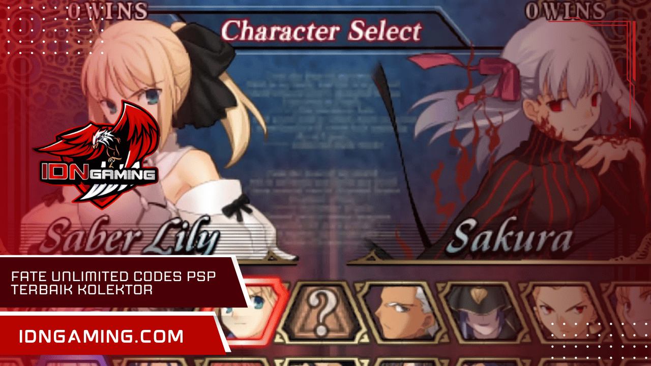 Fate Unlimited Codes PSP Terbaik Kolektor