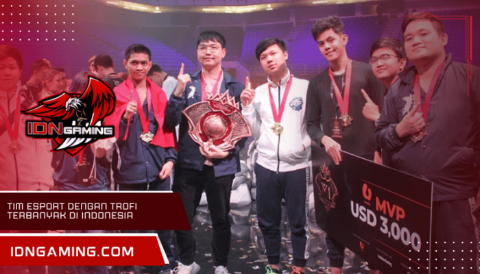 Tim esport dengan trofi terbanyak di Indonesia sepanjang masa