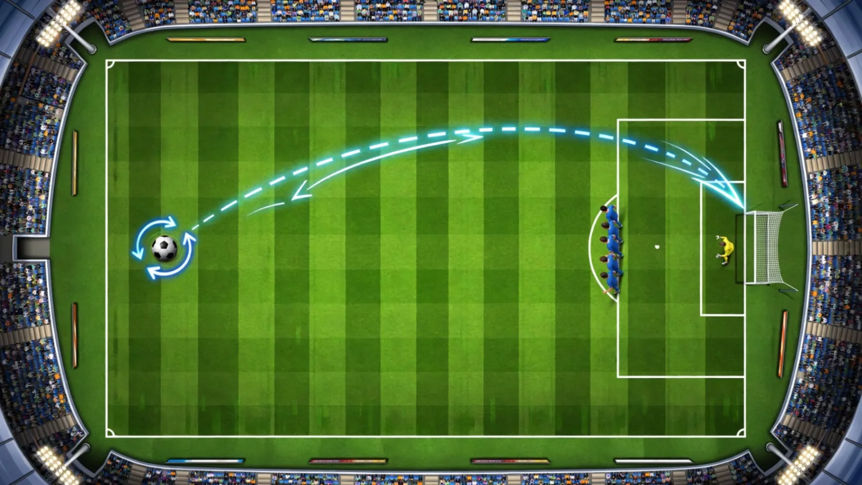 Posisi ideal free kick untuk menghasilkan curve maksimal di PS3