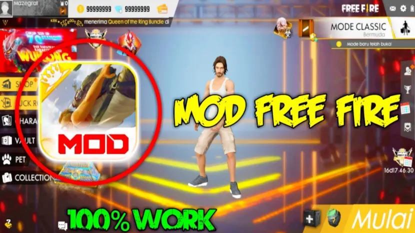 Free Fire Mod APK Unlimited Diamonds Hack King Asli Anti Banned 2 Download Free Fire Mod APK: Diamond tak terbatas, aman, anti-ban