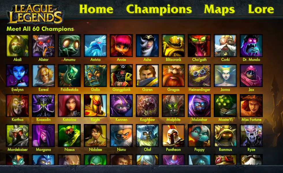 Nama Nama Hero League of Legends PC Terlengkap dan Terbaik Saat Ini 2 Daftar lengkap hero terbaik League of Legends PC untuk pemain