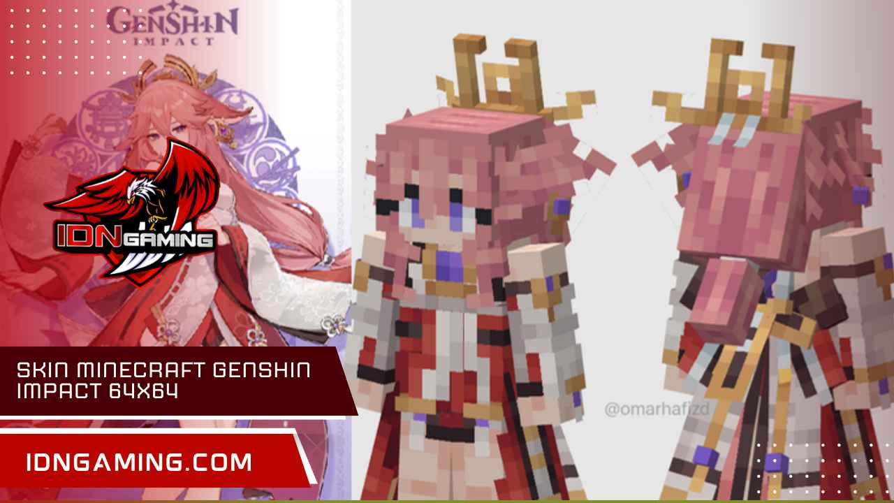 Skin Minecraft Genshin Impact 64x64: Download Gratis Terbaik HD