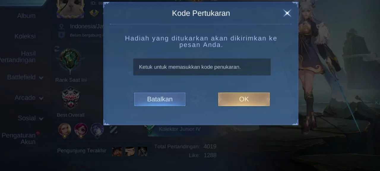 Kode redeem Mobile Legends skin gratis aktif Juni 2025. 2 Daftar kode terbaru, klaim sebelum expired.