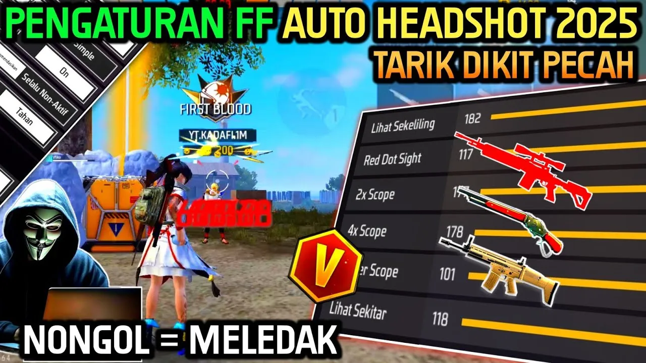 Sensitivitas FF Auto Headshot 2024/2025 yang Akurat 2 Setting sensitivitas FF auto headshot akurat 2024/2025