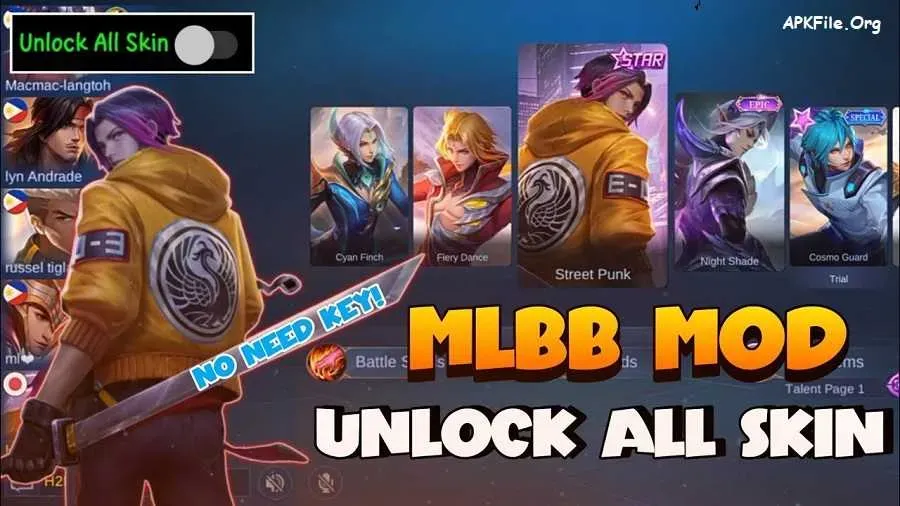 ML MOD APK unlock all skin 2025 versi terbaru anti ban