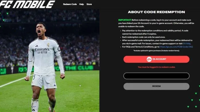 Kode redeem FC Mobile 2025 terbaru, valid, dan cepat diklaim
