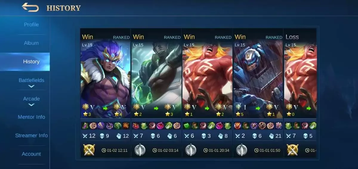 Tips menang solo rank ML tanpa lose streak 2025