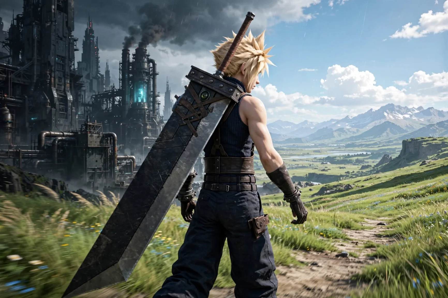 Rebirth bawa Cloud keluar Midgar dengan dunia terbuka yang belum ada di Remake