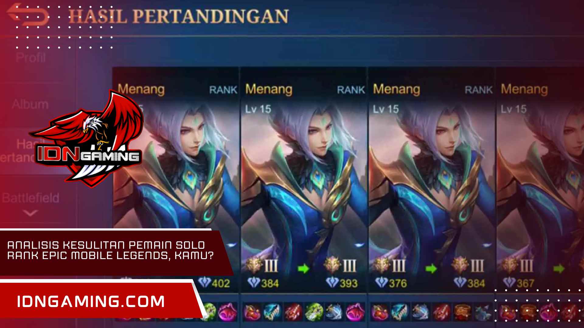 Analisis Kesulitan Pemain Solo Rank Epic Mobile Legends, Kamu?