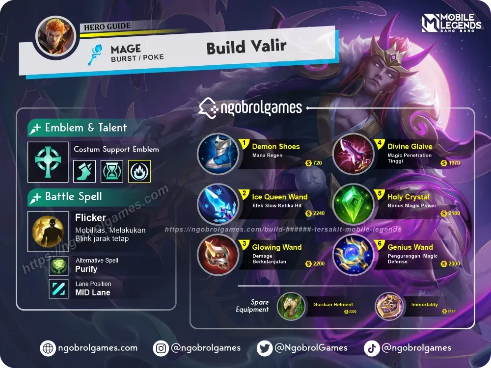 Build Valir Semi Tank Paling Kuat, Susah Mati di Team Fight Build Valir semi tank 2025, kuat & sulit dikalahkan di MLBB