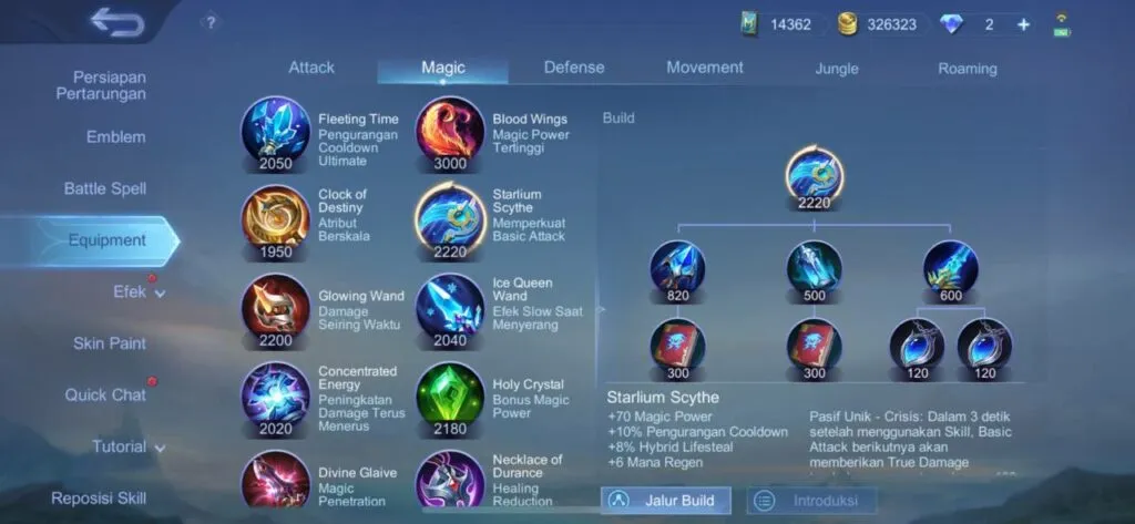 Penjelasan item physical, magic, dan defense untukmu.