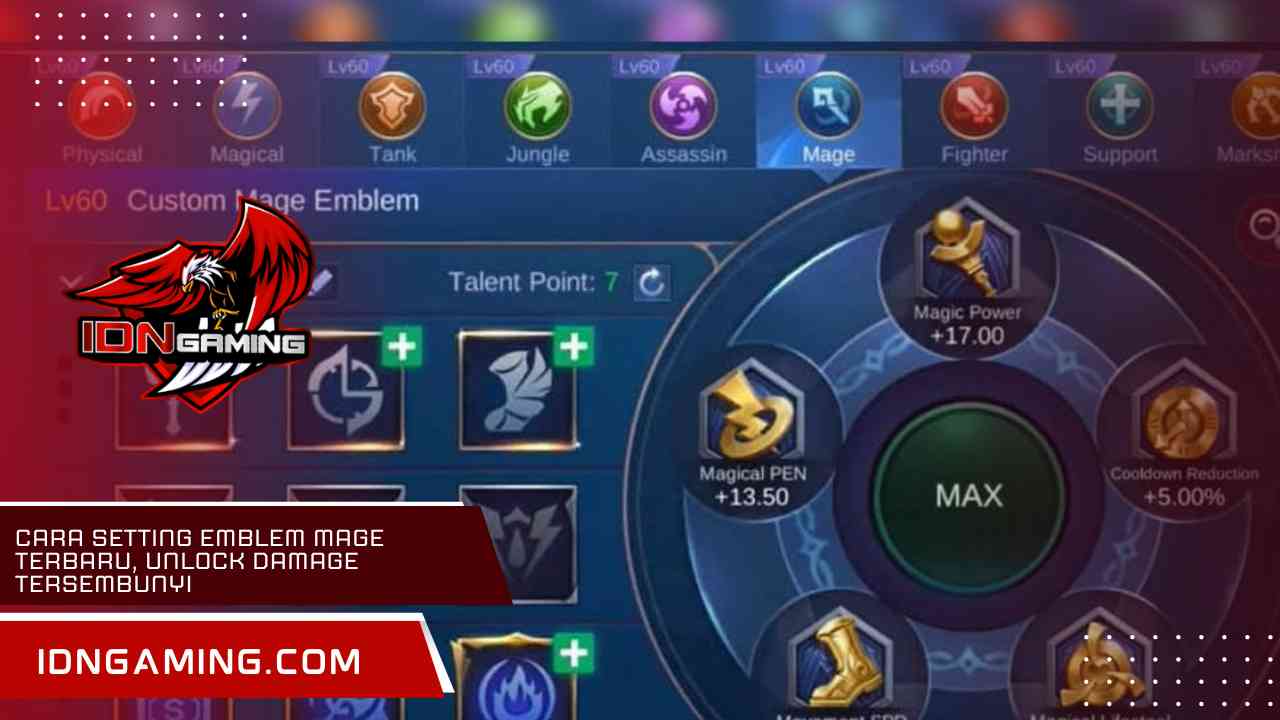 Cara Setting Emblem Mage Terbaru, Unlock Damage Tersembunyi