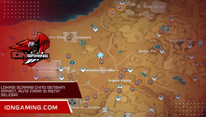 Lokasi Scarab Cyno Genshin Impact, Rute Farm 10 Menit Selesai