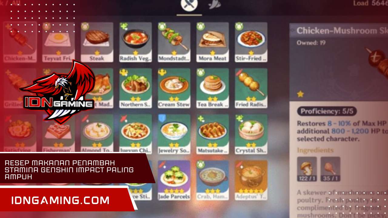 Resep Makanan Penambah Stamina Genshin Impact Paling Ampuh