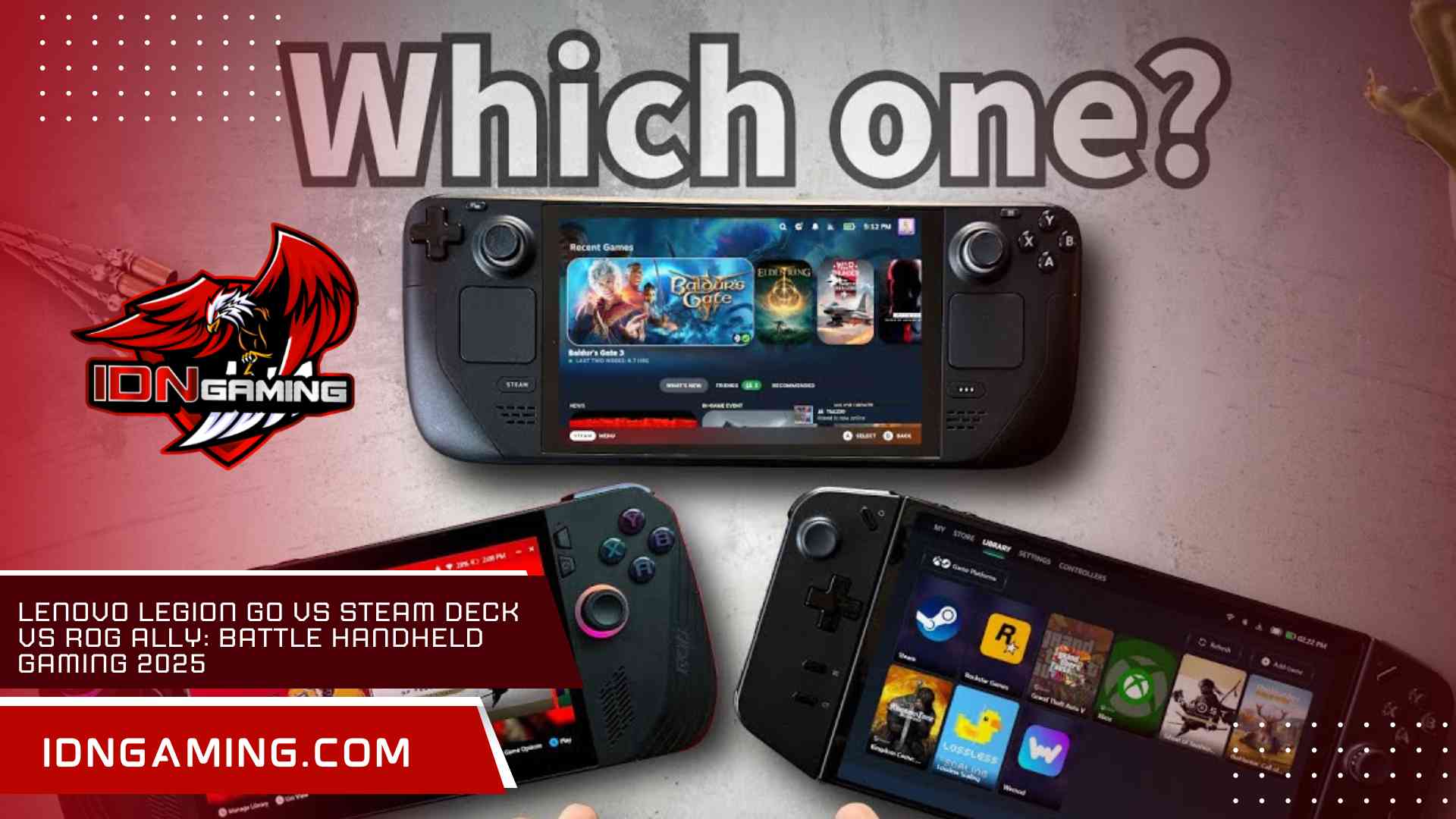 Lenovo Legion Go vs Steam Deck vs ROG Ally: Battle Handheld Gaming 2025