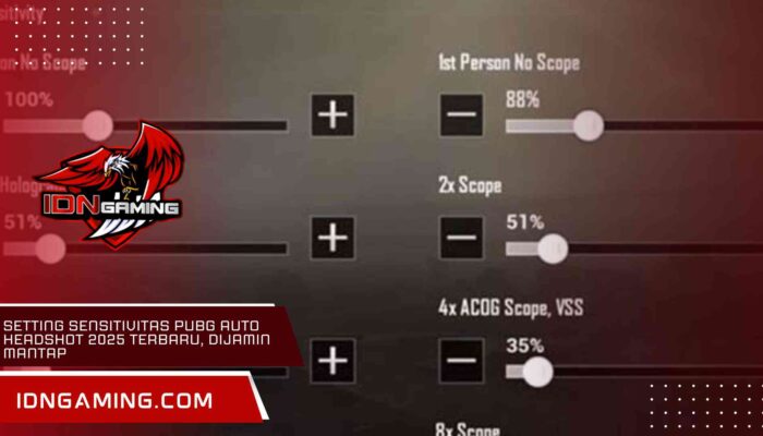 Setting Sensitivitas PUBG Auto Headshot 2025 Terbaru, Dijamin Mantap