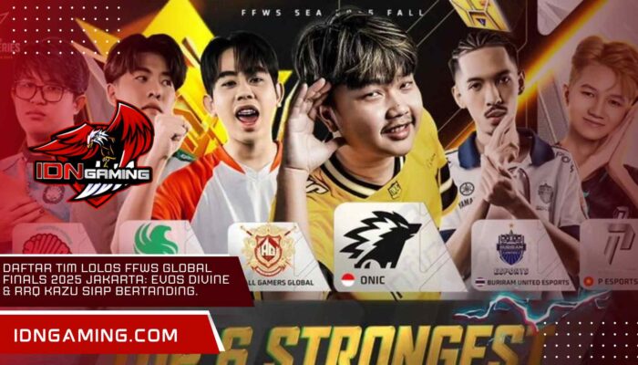 Daftar Tim Lolos FFWS Global Finals 2025 Jakarta: EVOS Divine & RRQ Kazu Siap Bertanding.