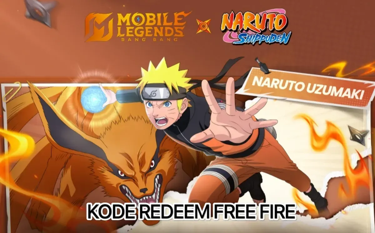 Kode Redeem ML Naruto, Dapatkan Skin Eksklusif Chou & Guinevere Terbaru Klaim skin eksklusif event kolaborasi MLBB x Naruto.