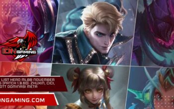 Tier List Hero MLBB November 2025 (Patch 1.9.60): Zhuxin, Cici, Arlott Dominasi Meta