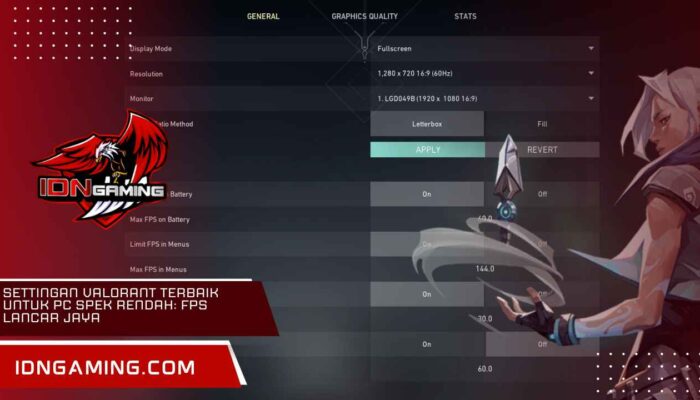 Settingan Valorant Terbaik untuk PC Spek Rendah: FPS Lancar Jaya