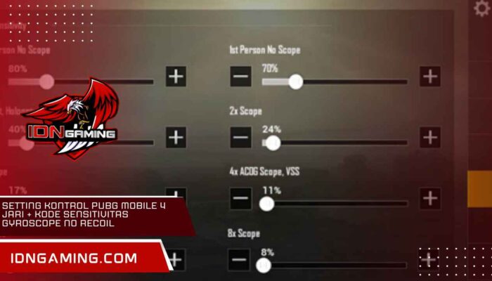Setting Kontrol PUBG Mobile 4 Jari + Kode Sensitivitas Gyroscope No Recoil