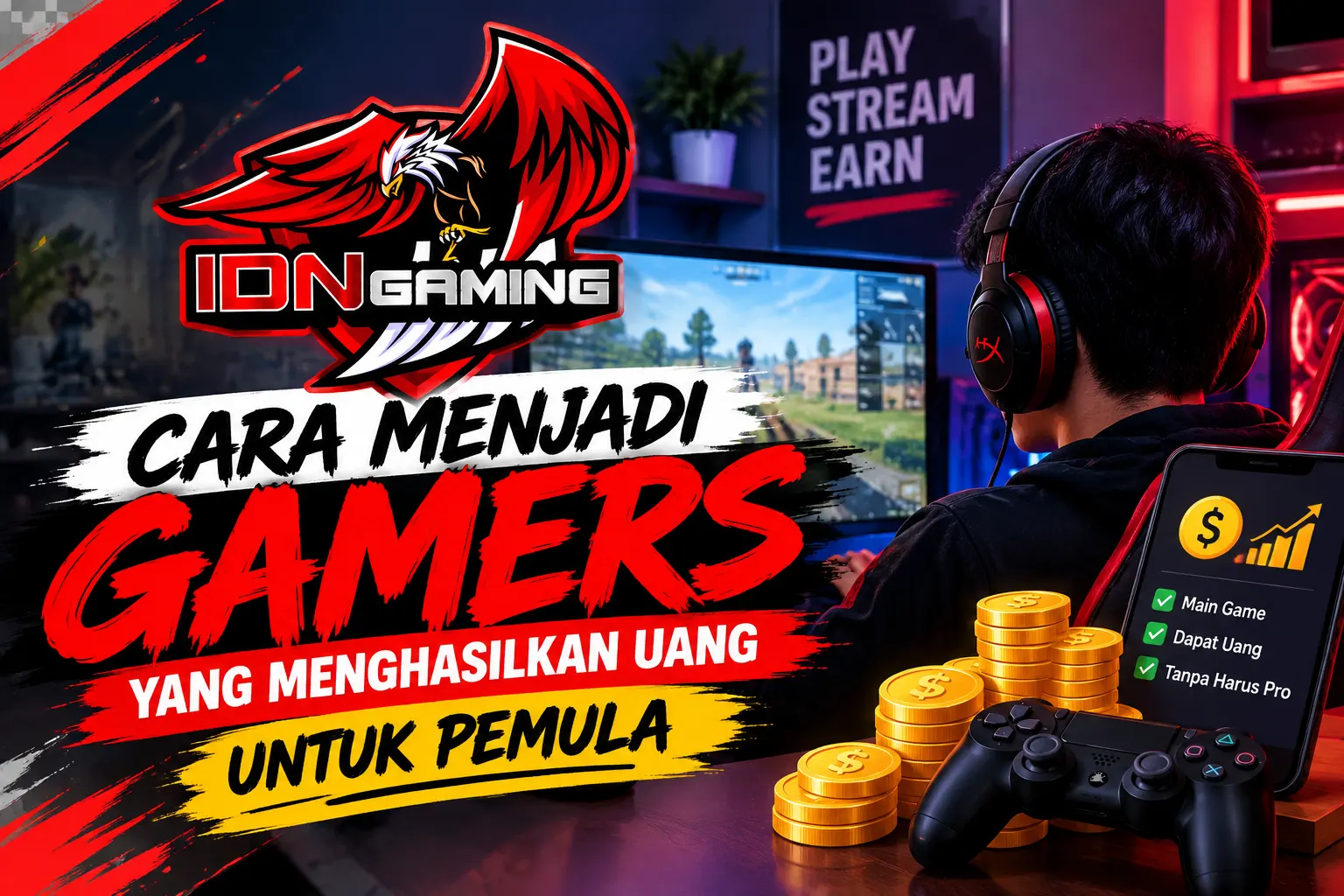 Cara Menjadi Gamers yang Menghasilkan Uang untuk Pemula Step by step