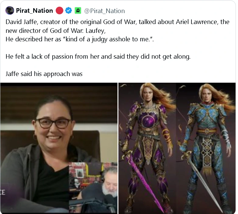 Kreator God of War Bela Creative Director Laufey Usai Komentar Viral David Jaffe melalui media sosial menolak segala bentuk perundungan terhadap pengembang Laufey.