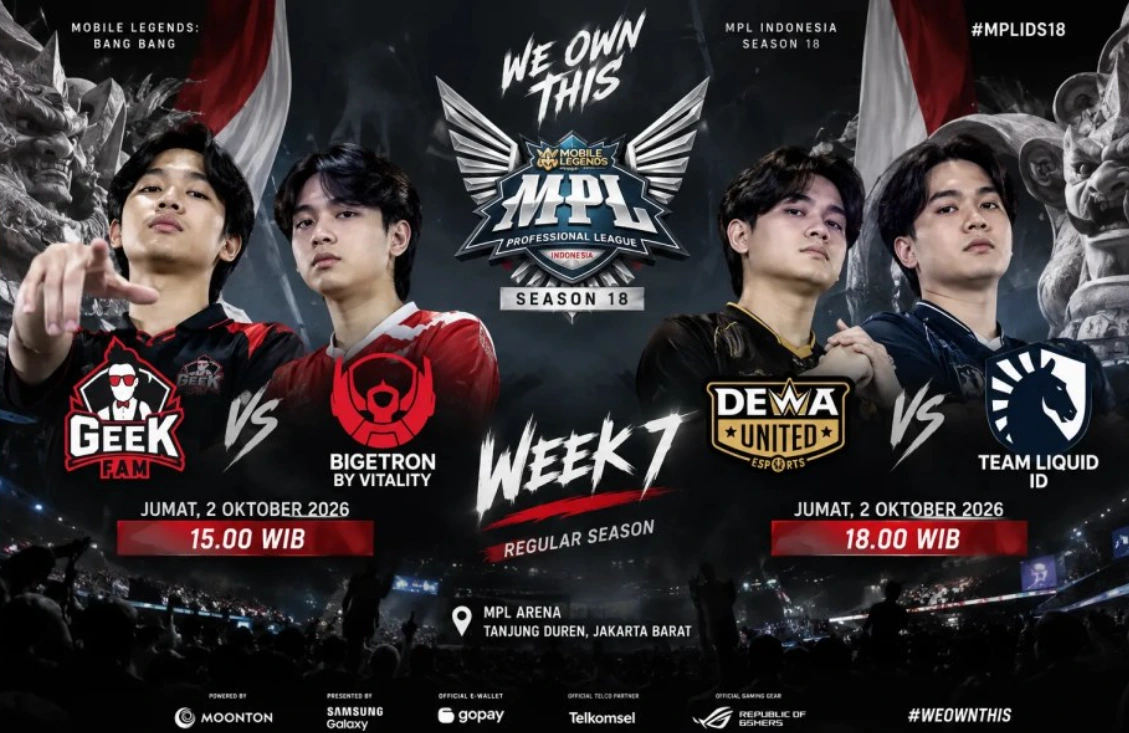 Lock roster MPL ID Season 18 hingga 3 Oktober 2026 menampilkan sembilan tim dengan komposisi baru yang lebih kompetitif.