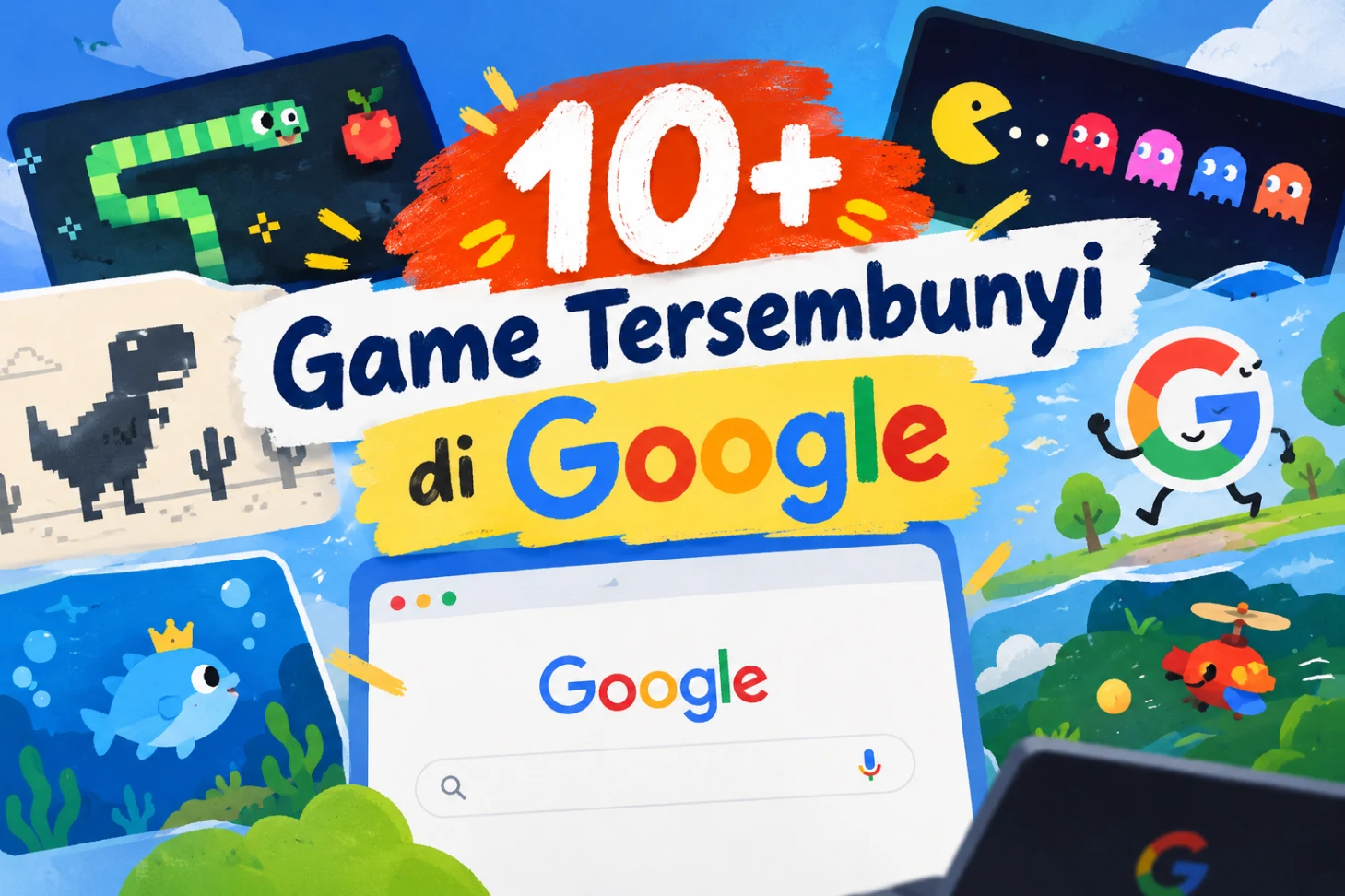 10+ Game Tersembunyi di Google yang Bisa Dimainkan Gratis Tanpa Download