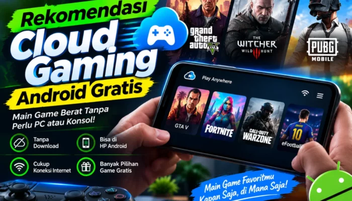 Rekomendasi Cloud Gaming Android Gratis Terbaik 2026 Tanpa HP Mahal