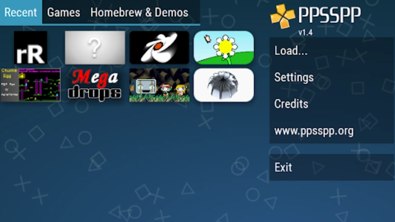 Tampilan gameplay PPSSPP Gold di Android dengan ikon emas khas