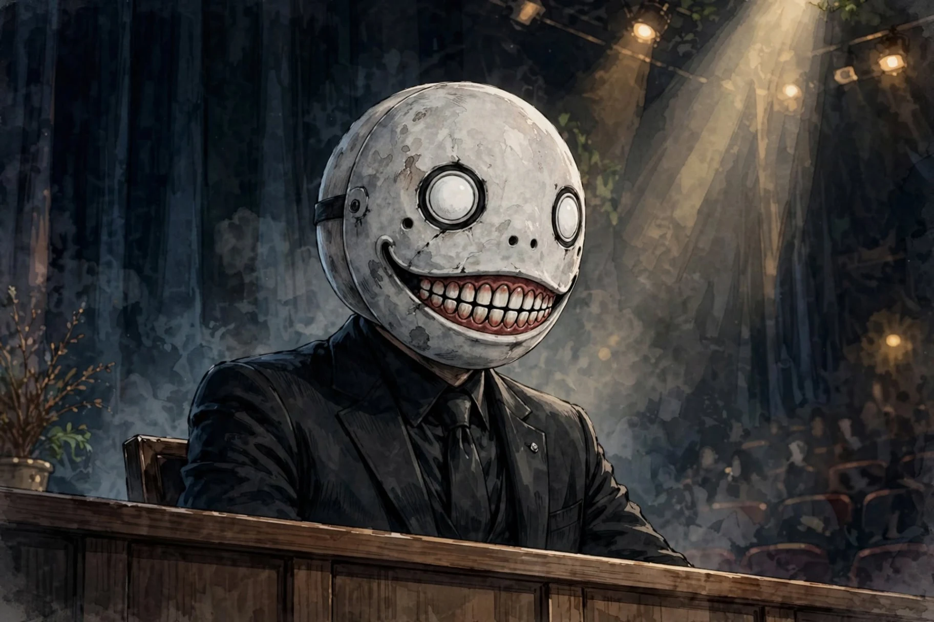 Yoko Taro Ungkap Alasan Tak Pensiun Meski Ingin Berhenti Yoko Taro dikenal dengan topeng Emil dan pernyataan deadpan yang legendaris